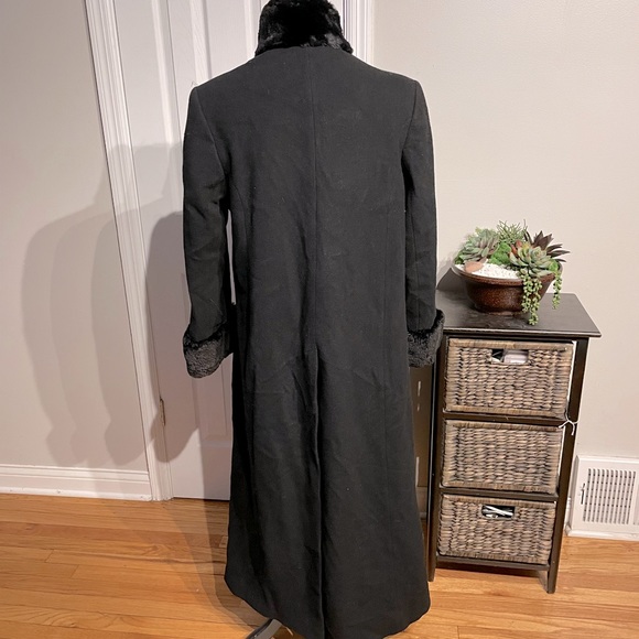 Steve by Searly Vintage Wool Beaver Fur Buttons Mock Flare winter rave Formal - Picture 5 of 10